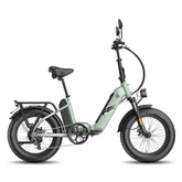 Electric Bike FAFREES FF20 Polar - Motor 500W Battery 48V24Ah 20 Inch wheels Wheels Mechanical Disc Brake - Green
